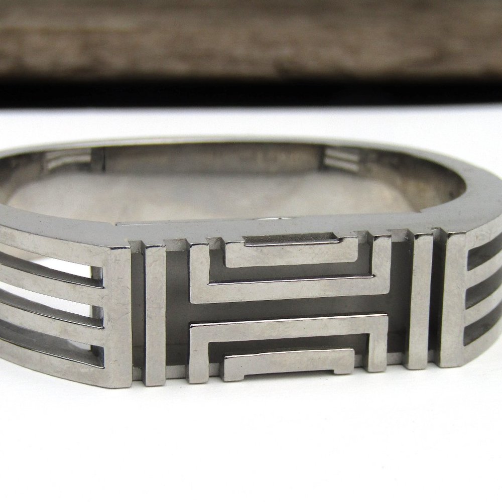 Tory Burch Fitbit Bracelet Hinged Silver